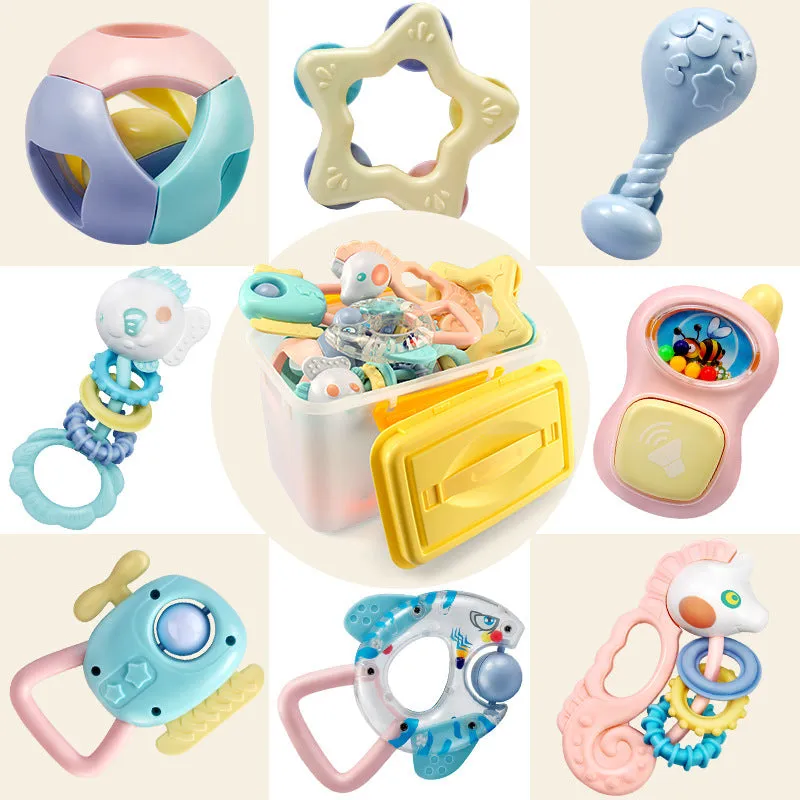 0-12 Months Baby Teether Seahorse Plane Shark Rattle, High Temperature Boiled Water