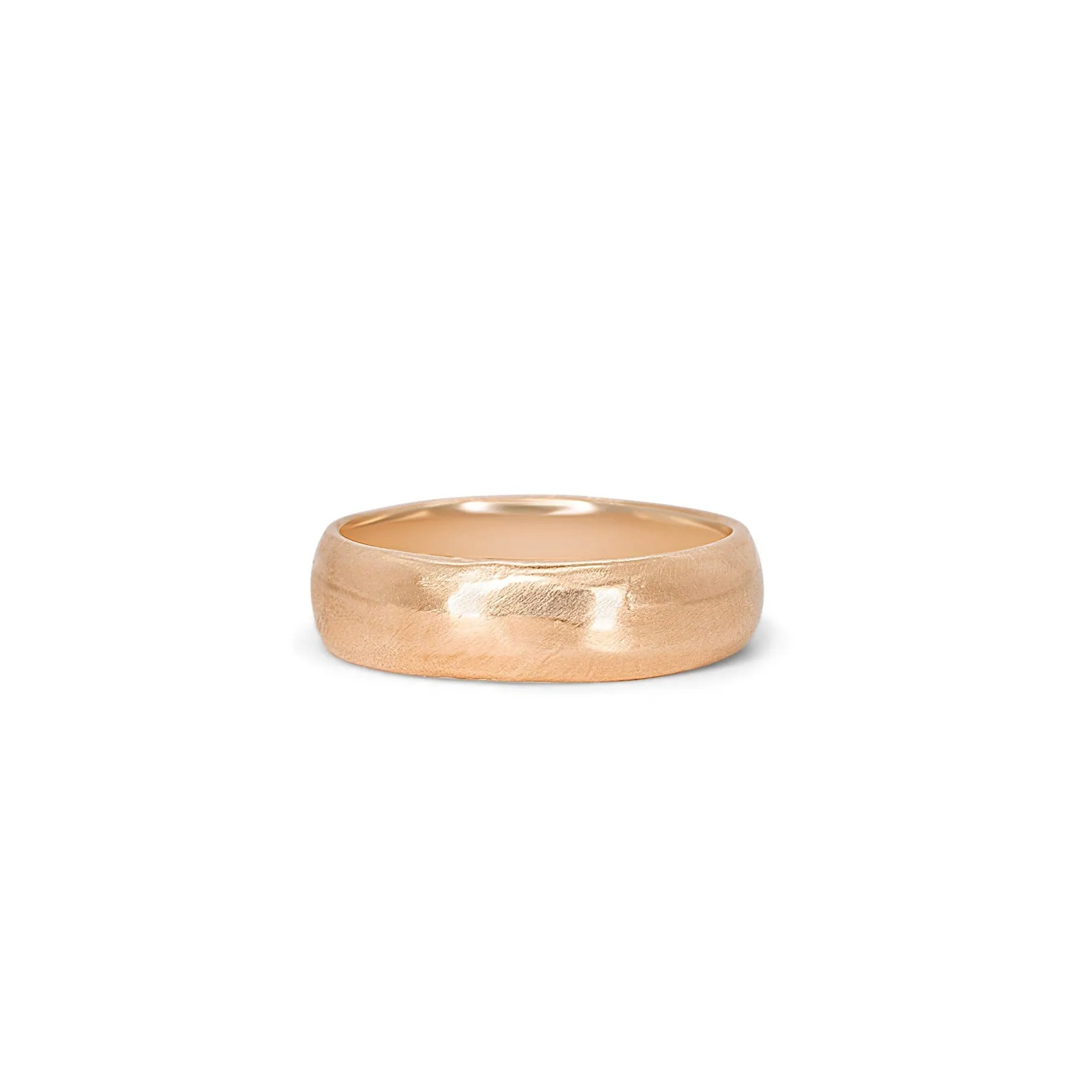 18K Carved Wedding Band 5mm