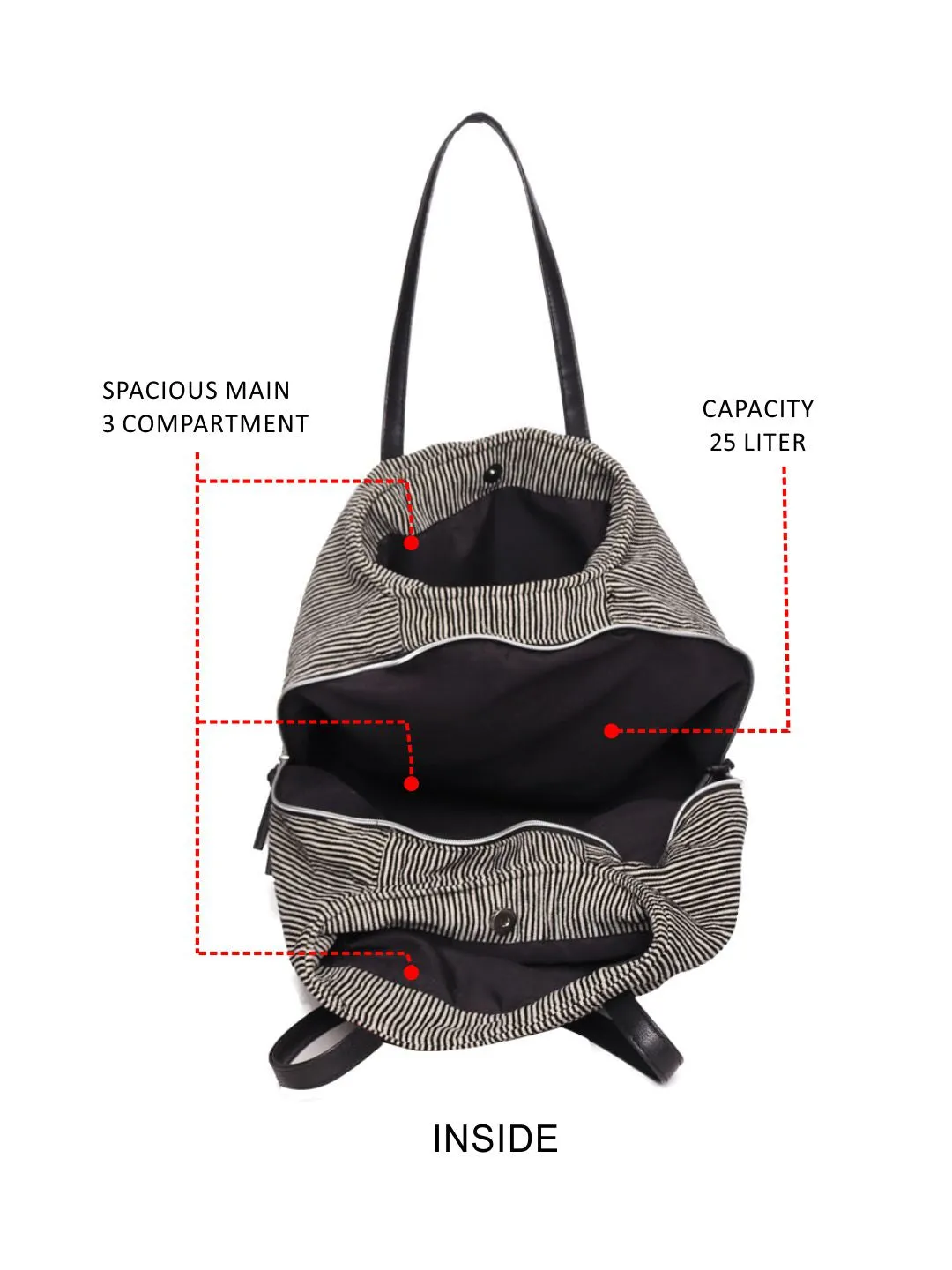 3 Compartment Women Tote Bag