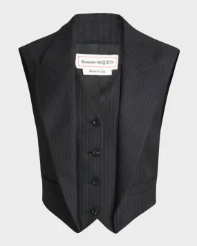 798502QJAEI Single breasted pinstripe vest