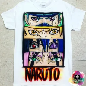 Airbrush Naruto Characters Shirt Design