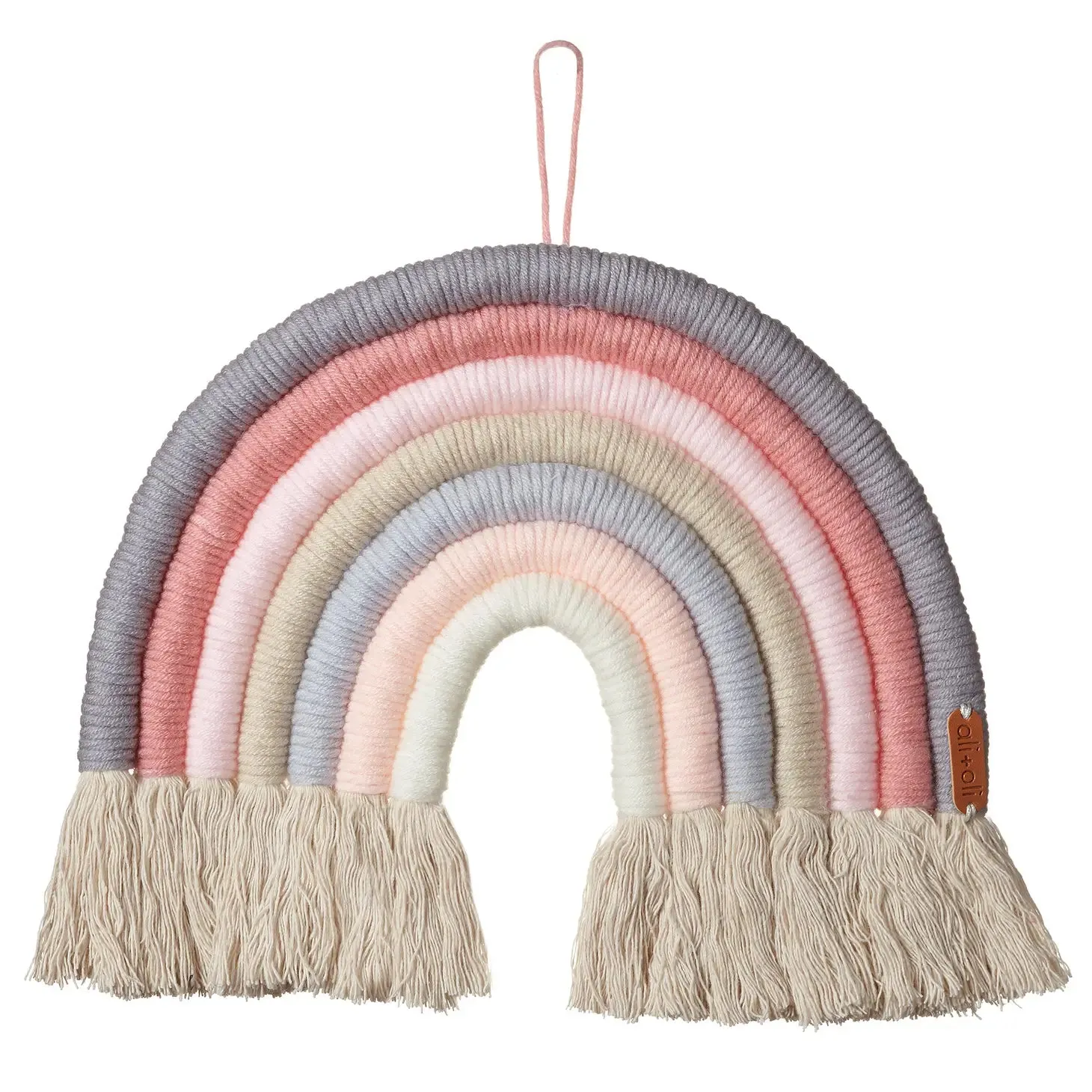 Ali Oli Ice Cream Rainbow Macrame Wall Decor