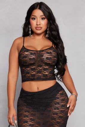 Almost Famous Lace Cropped Cami