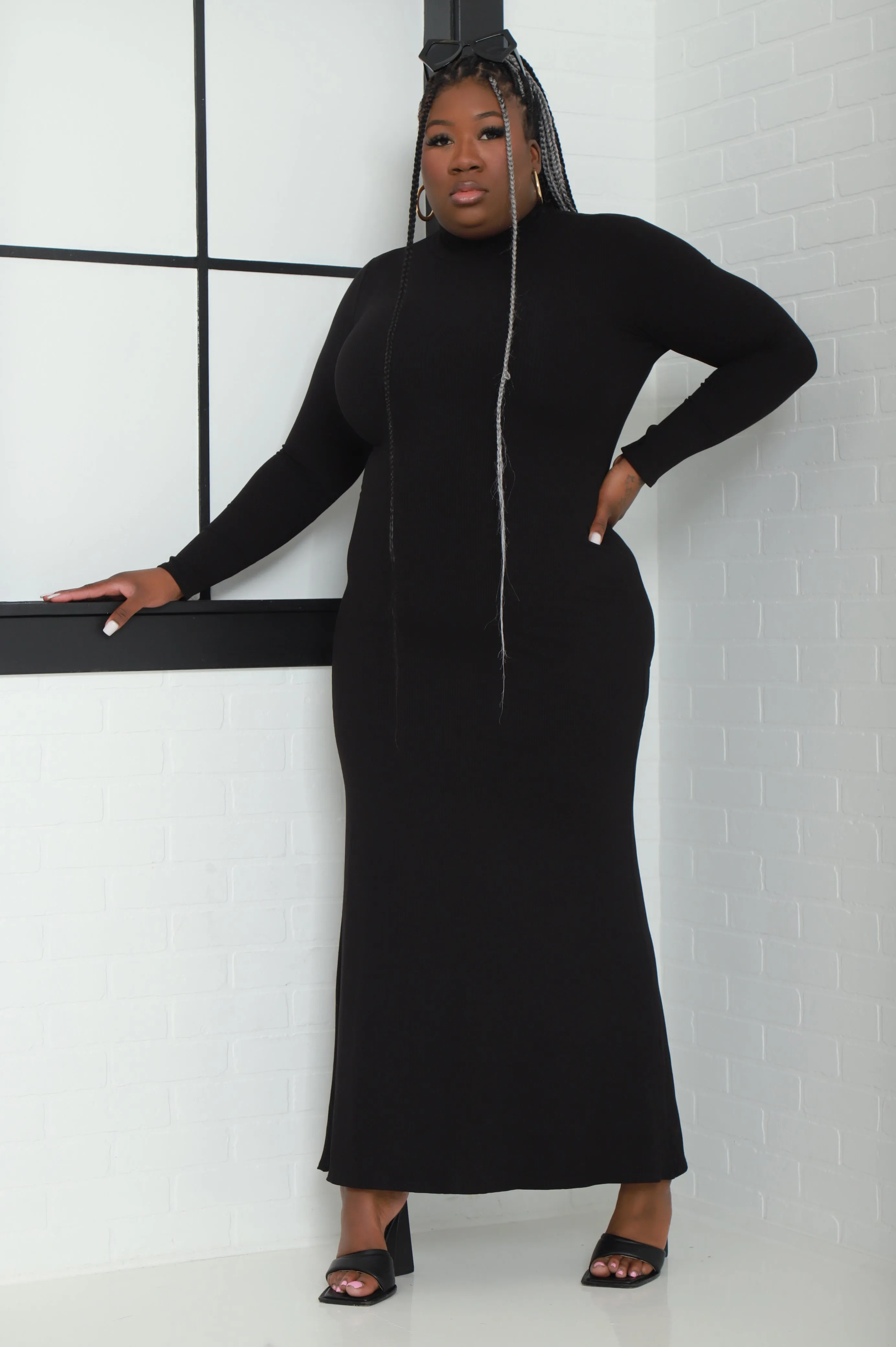 Always You Cellulite Deleter Ribbed Maxi Dress - Black