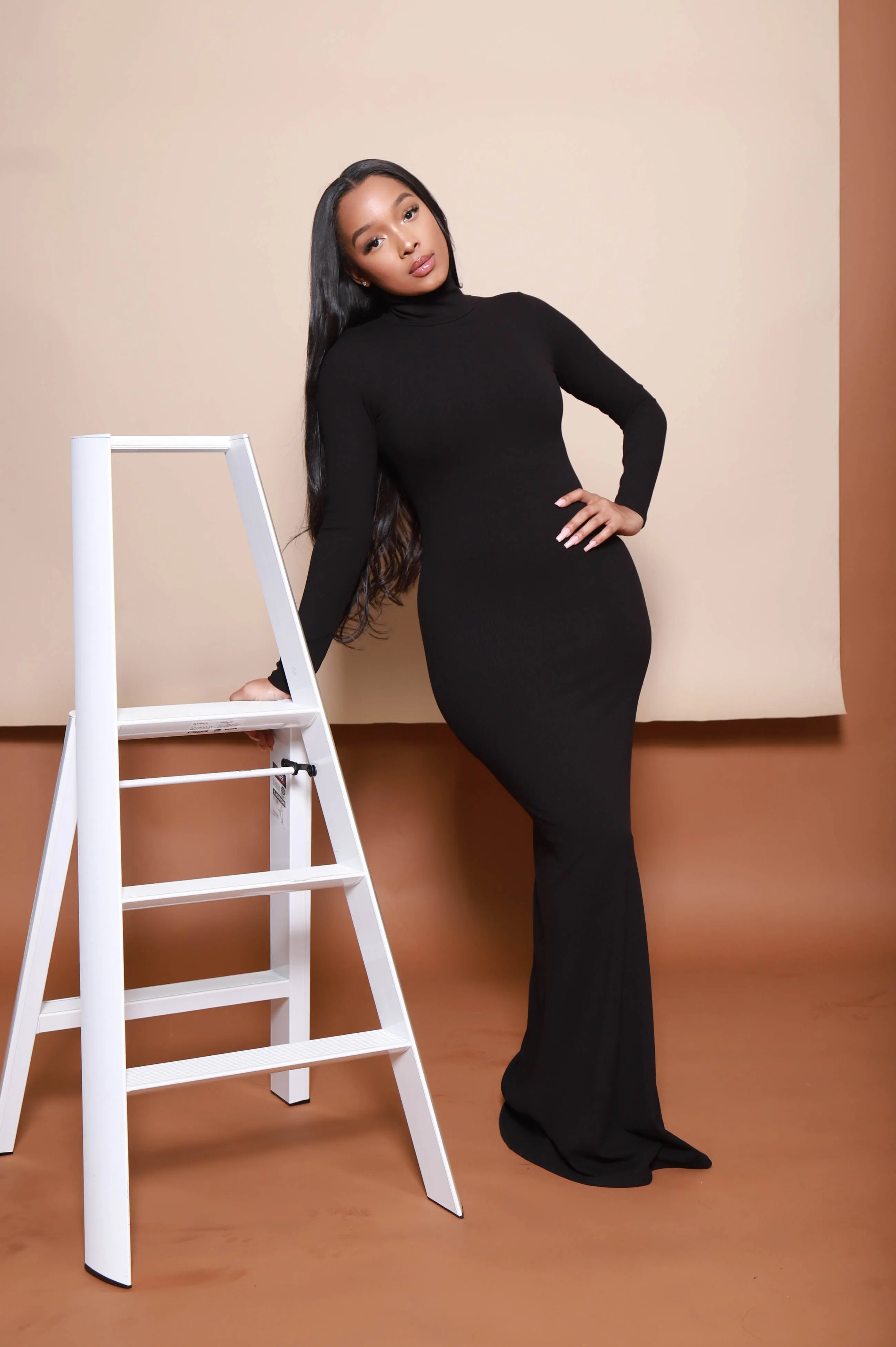 Always You Cellulite Deleter Ribbed Maxi Dress - Black