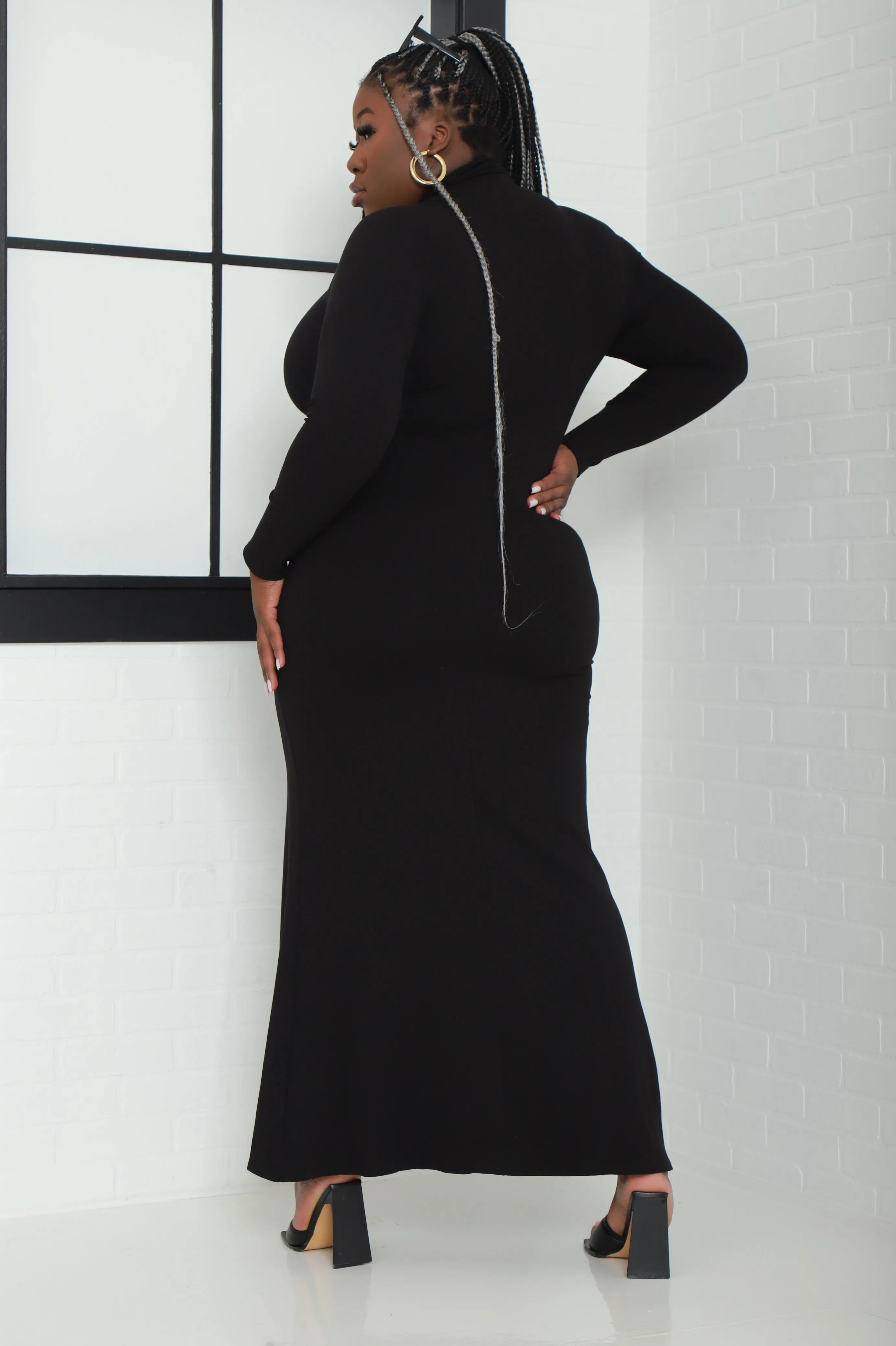 Always You Cellulite Deleter Ribbed Maxi Dress - Black