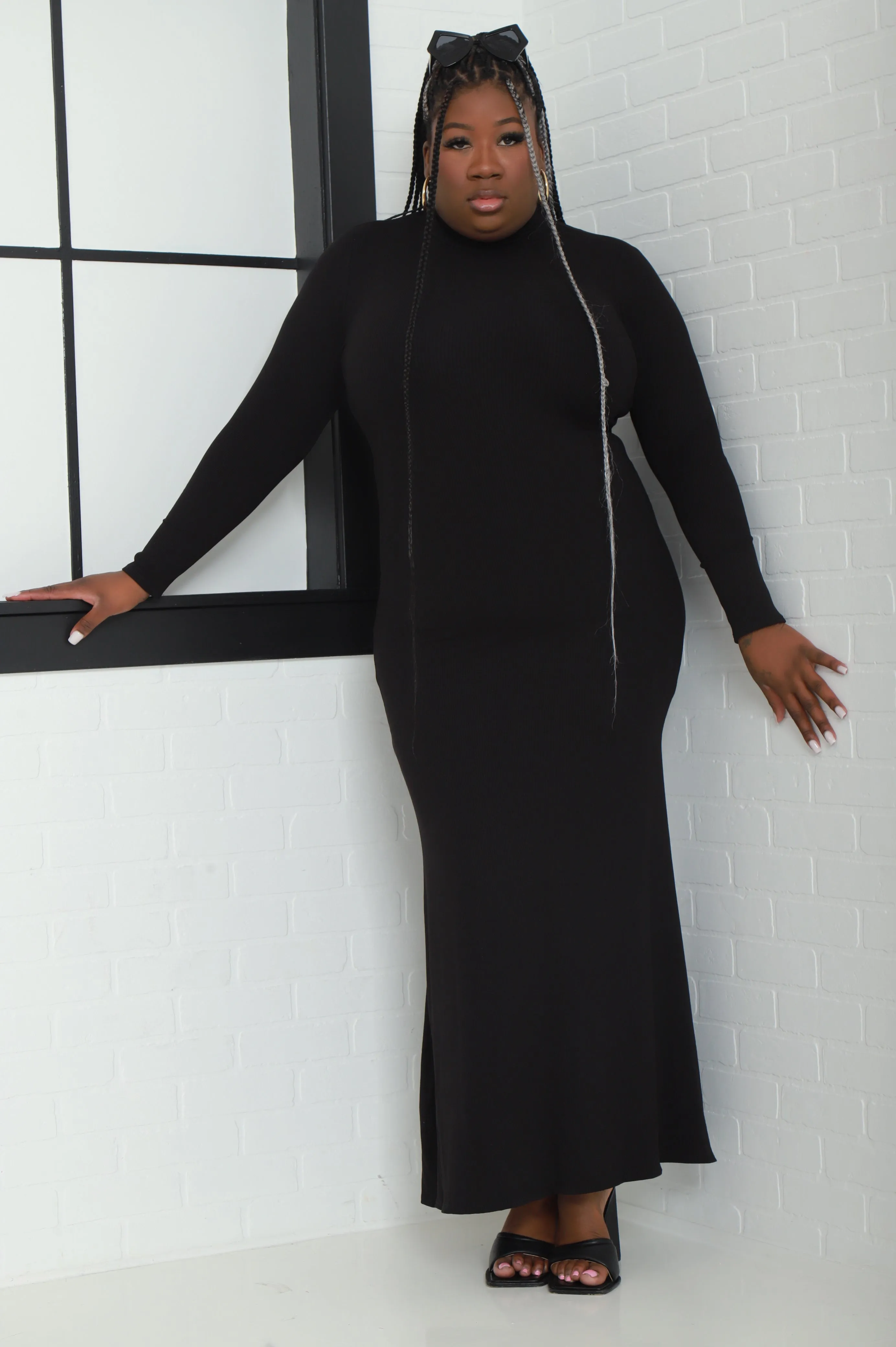 Always You Cellulite Deleter Ribbed Maxi Dress - Black