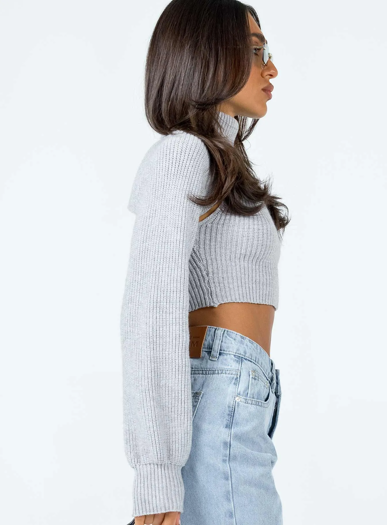 Anna Turtleneck Sweater Grey