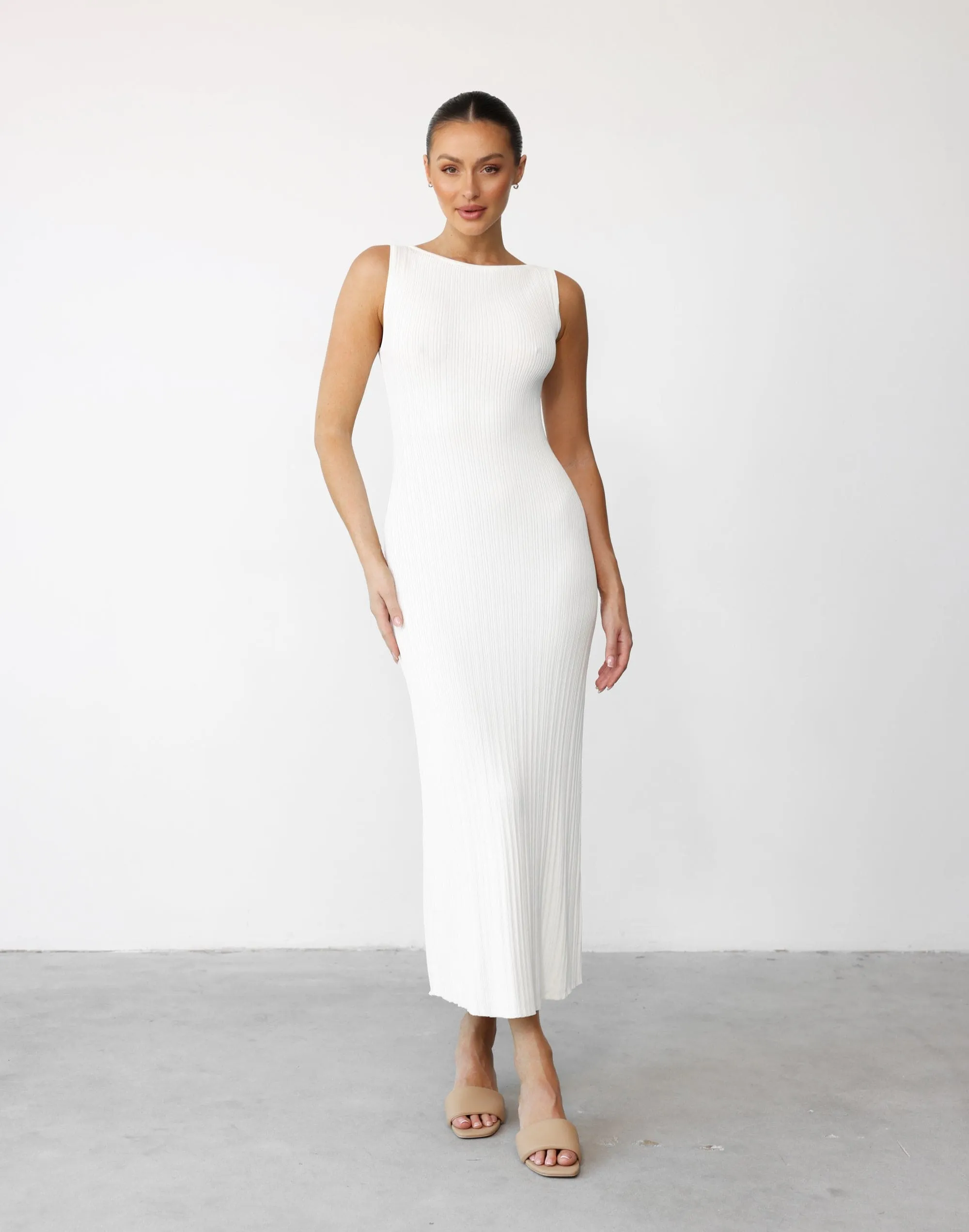 Aylah Midi Dress (Cream)