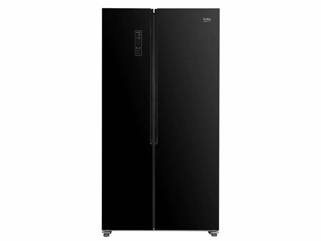 Beko 563L Double Door Fridge (Glass Black)