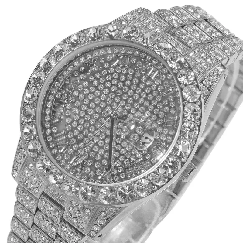 Big Dial Iced Out Watch