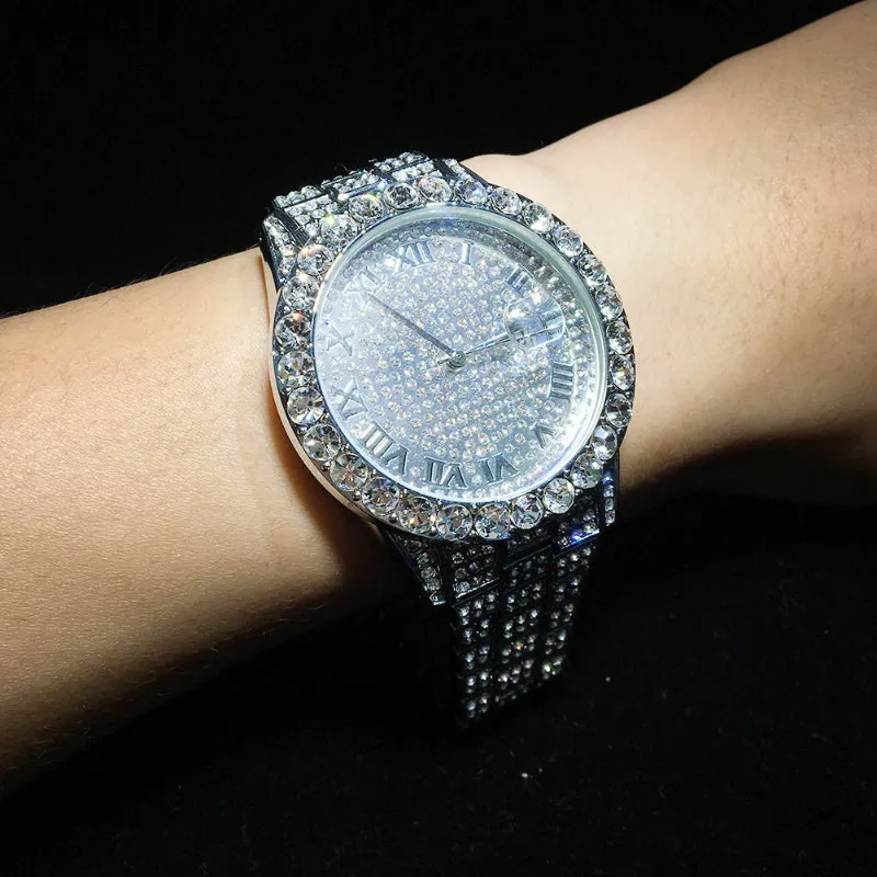 Big Dial Iced Out Watch