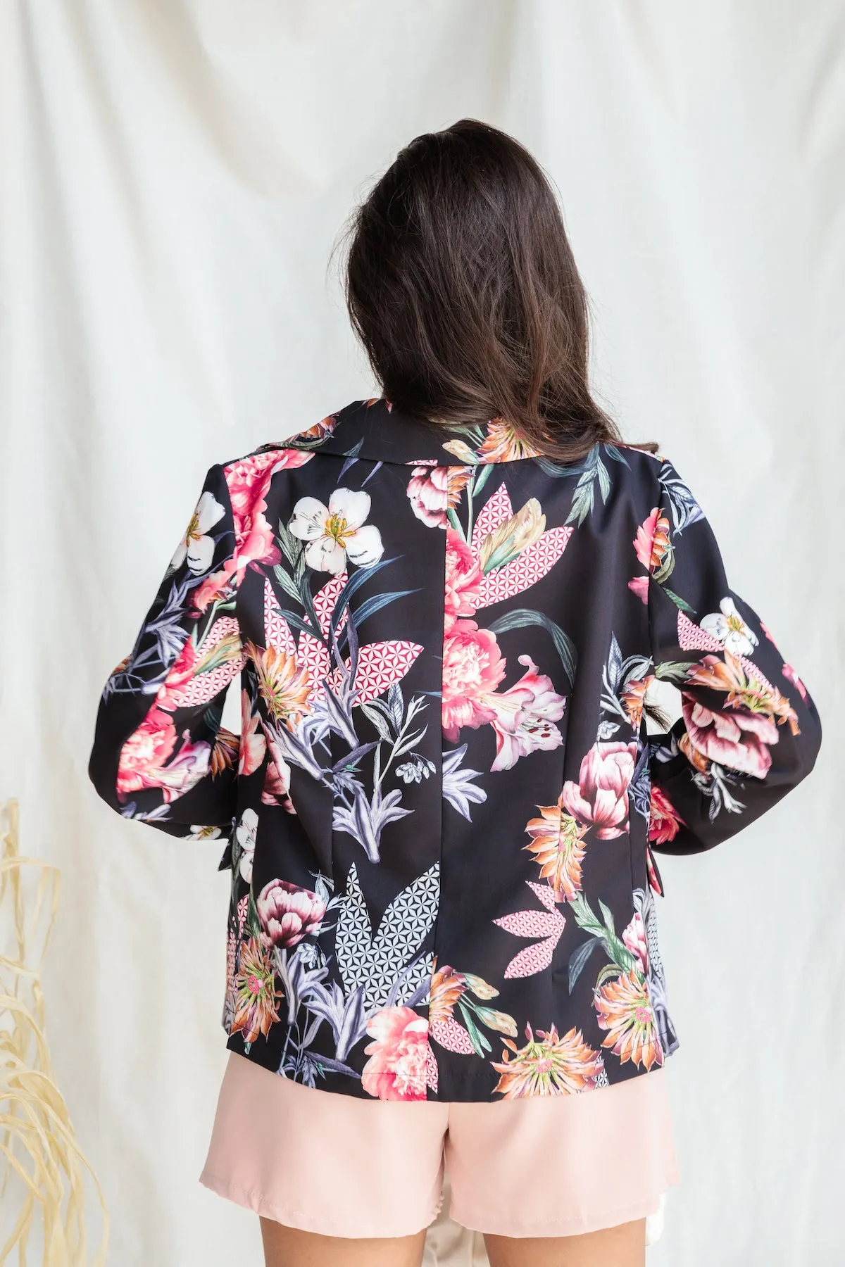 BIG FLOWERS PRINT BLAZER