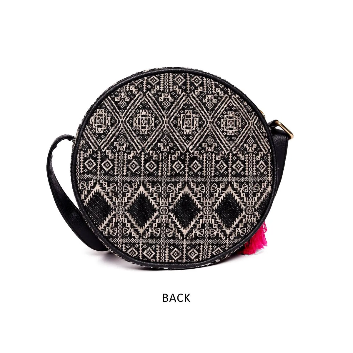 Black Colour Round Sling Bag