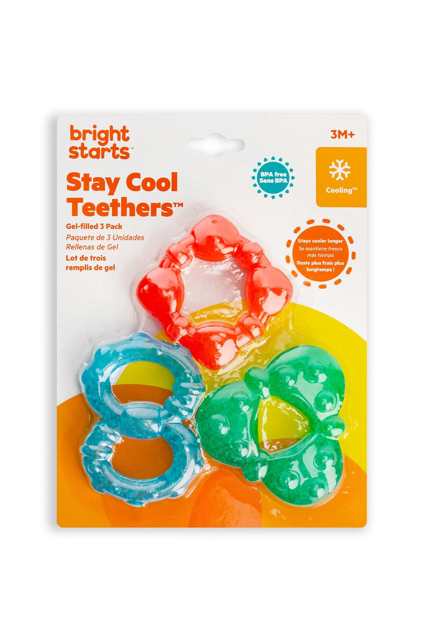 Bright Starts Stay Cool Gel-Filled Teether 3 Pack