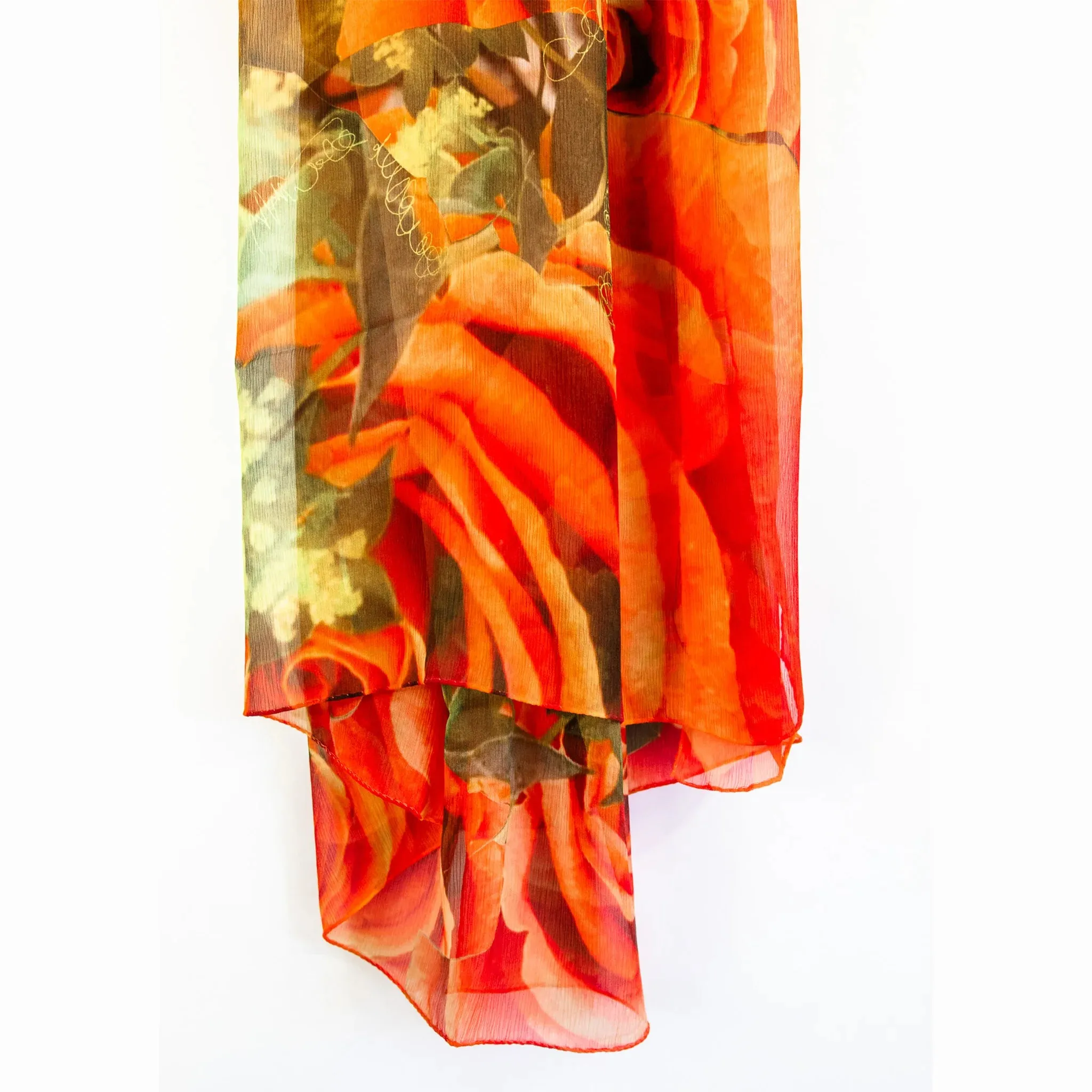 Camila NYC Orange | Crinkle Silk