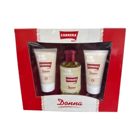 Carrera Jeans Donna 770 Original Gift Set - 75ML EDP Spray   50ML Bath & Shower Cream   50ML Perfumed Body Lotion (Women)