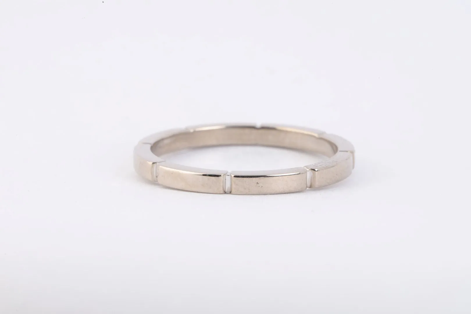 Cartier 18k White Gold Maillon Panthere Band Size 62 (4.25g.)