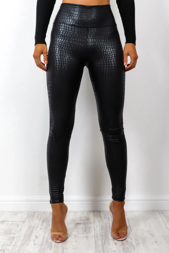 Croc On - Black Croc Leggings