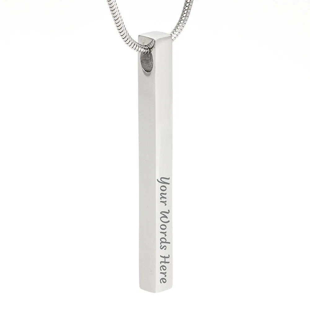 Double Sided Vertical Bar Necklace - Gifts For Mom Mothers Day Gifts