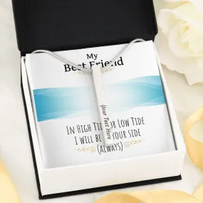 Gifts For Best Friends Custom 4 Sided Stick Bar Necklace