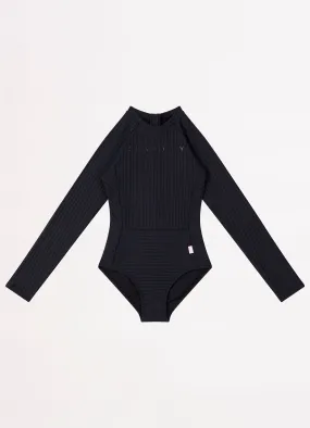 Girls Summer Essential Panelled Paddlesuit  - Black