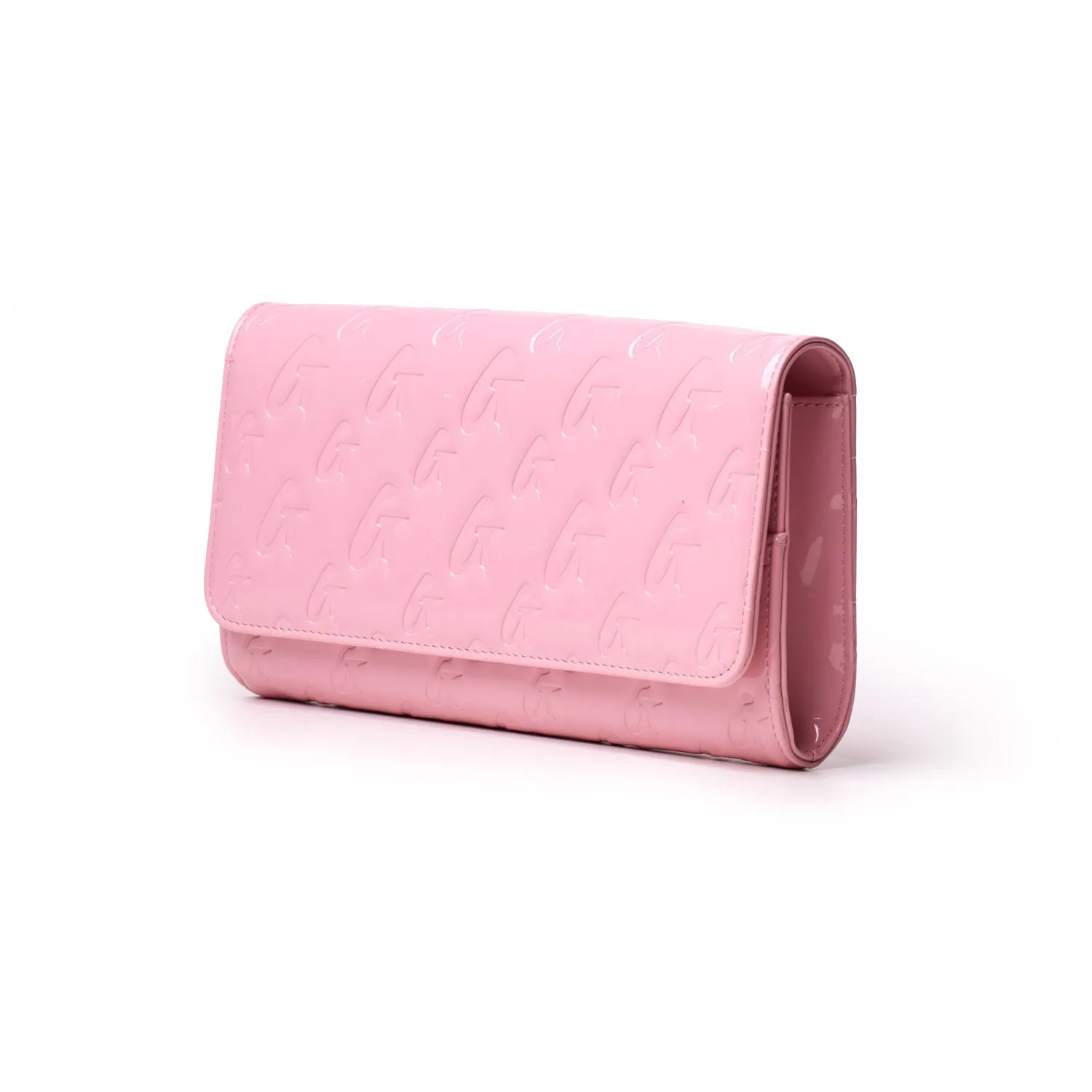 GLAM-AHOLIC MONOGRAM TRAVEL WALLET MIRROR LIGHT PINK