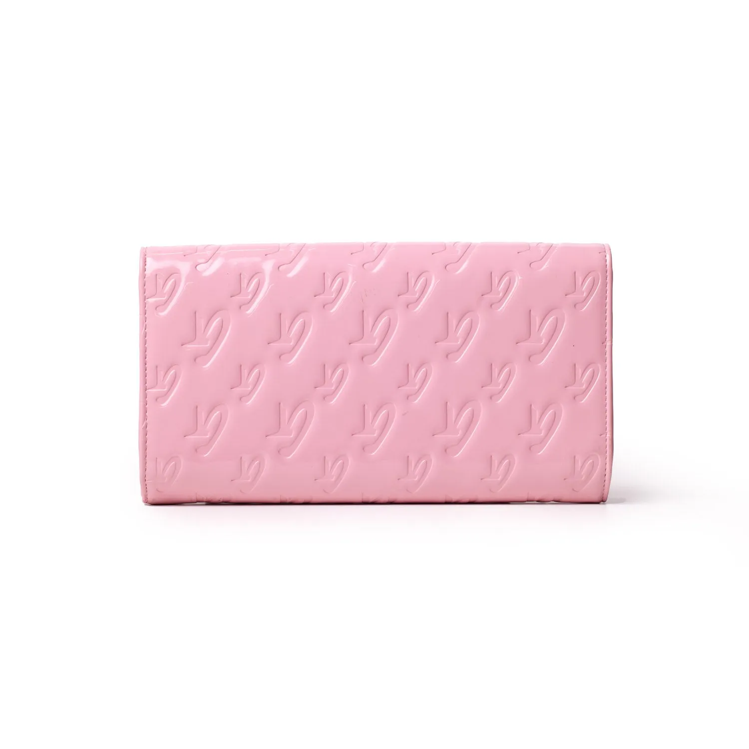 GLAM-AHOLIC MONOGRAM TRAVEL WALLET MIRROR LIGHT PINK