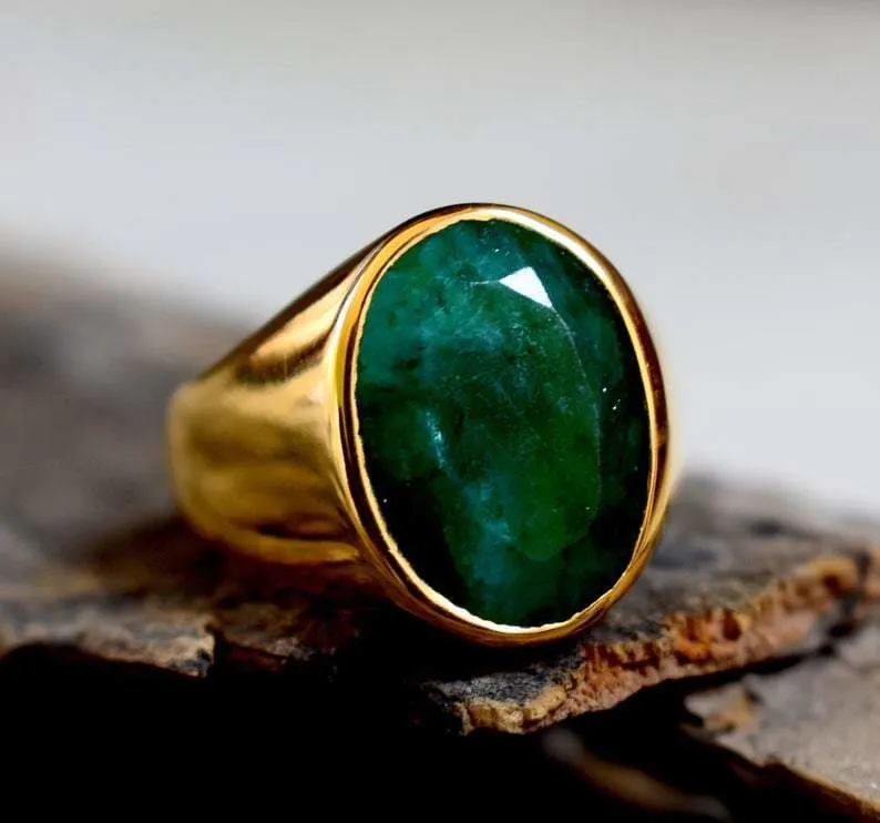 Handmade Sterling Silver Emerald Ring