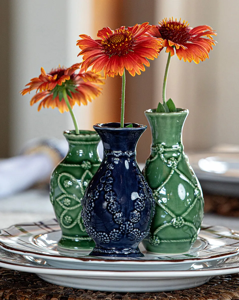 Jardins Du Monde Green Mini Vase Trio