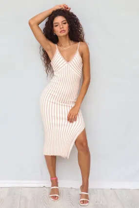 Julia Midi Dress - Beige