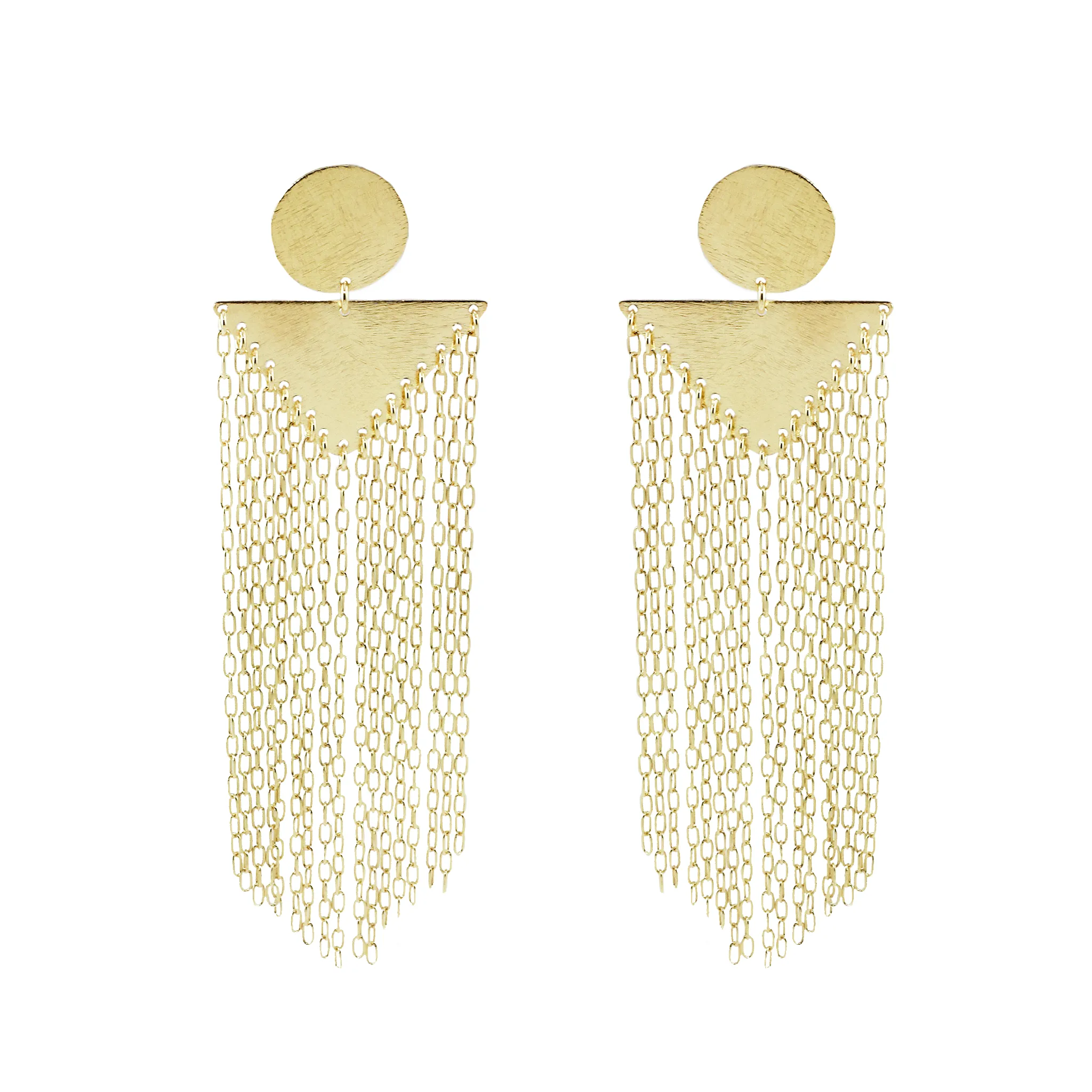 Kayly Statement Geometric Fringe Earrings