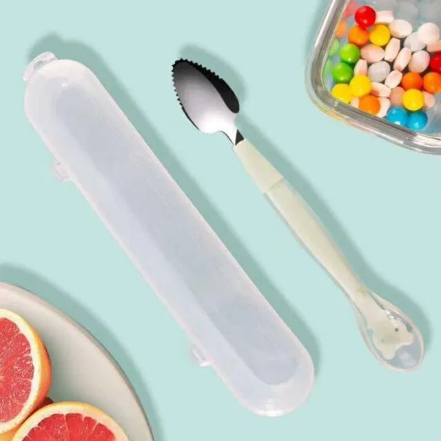 Kids Double Headed Fruit Scraping Spoon