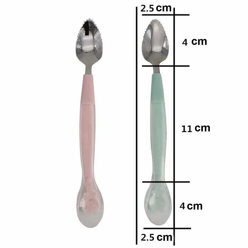 Kids Double Headed Fruit Scraping Spoon