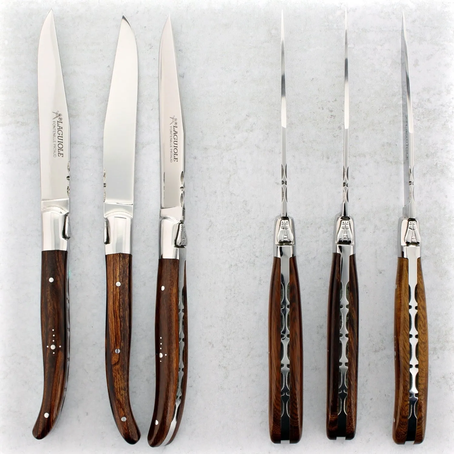 Laguiole Forged Steak Knives Desert Ironwood