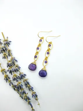 Lilac: Amethyst Earrings - e721