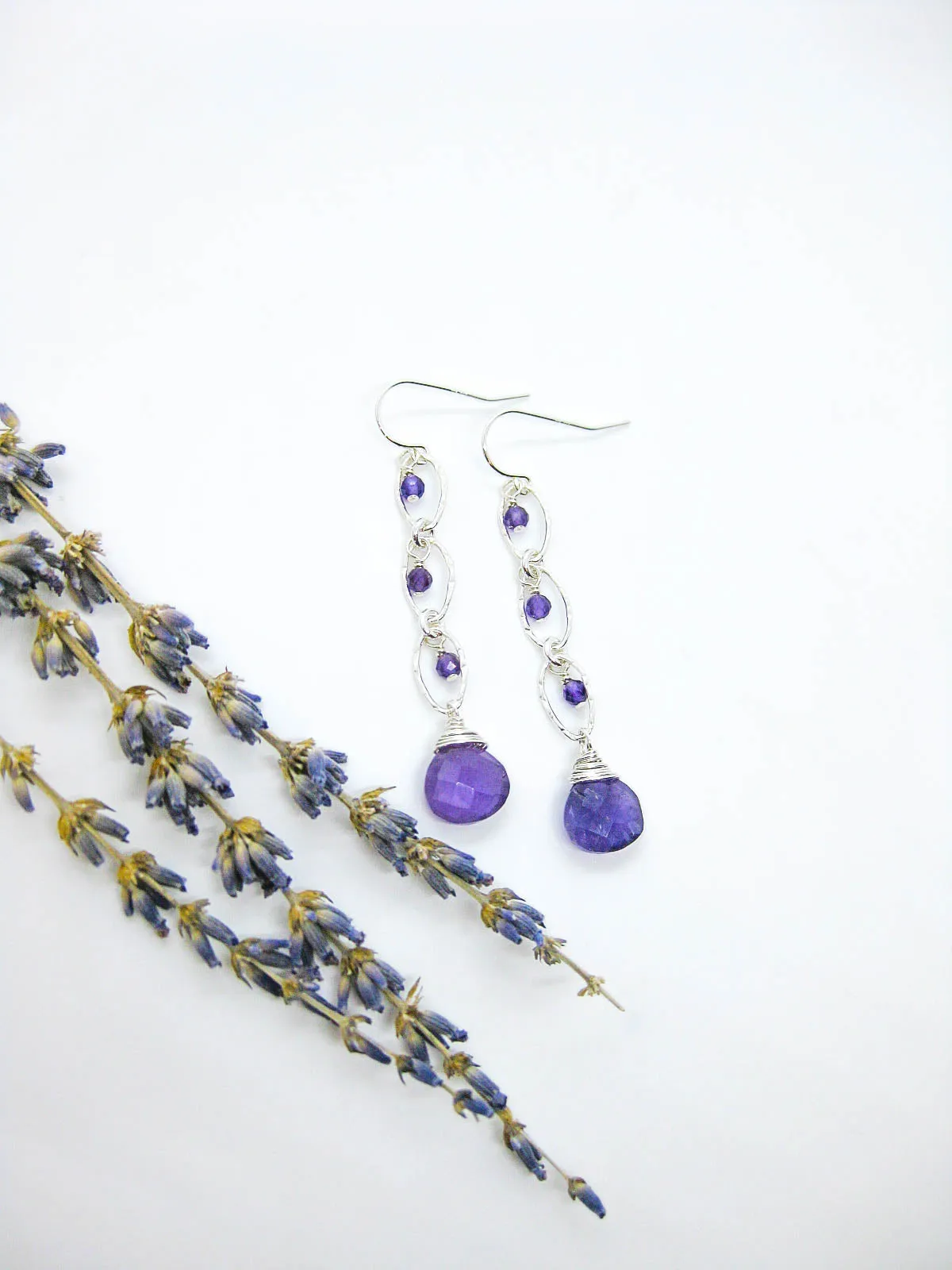 Lilac: Amethyst Earrings - e721