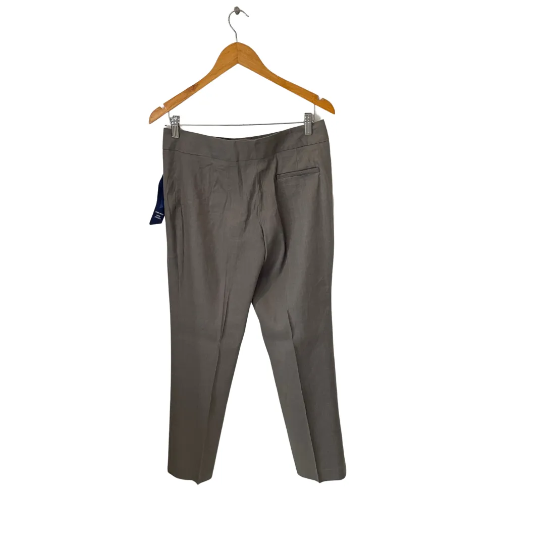 Marks & Spencer Grey Cigarette Linen Pants | Brand New |