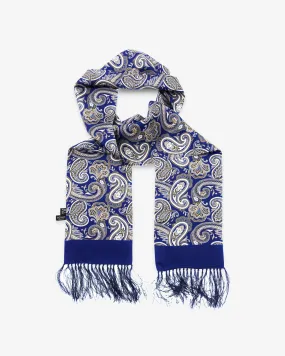 Men's Silk Aviator Scarf in Paisley - The Redmond Aviator