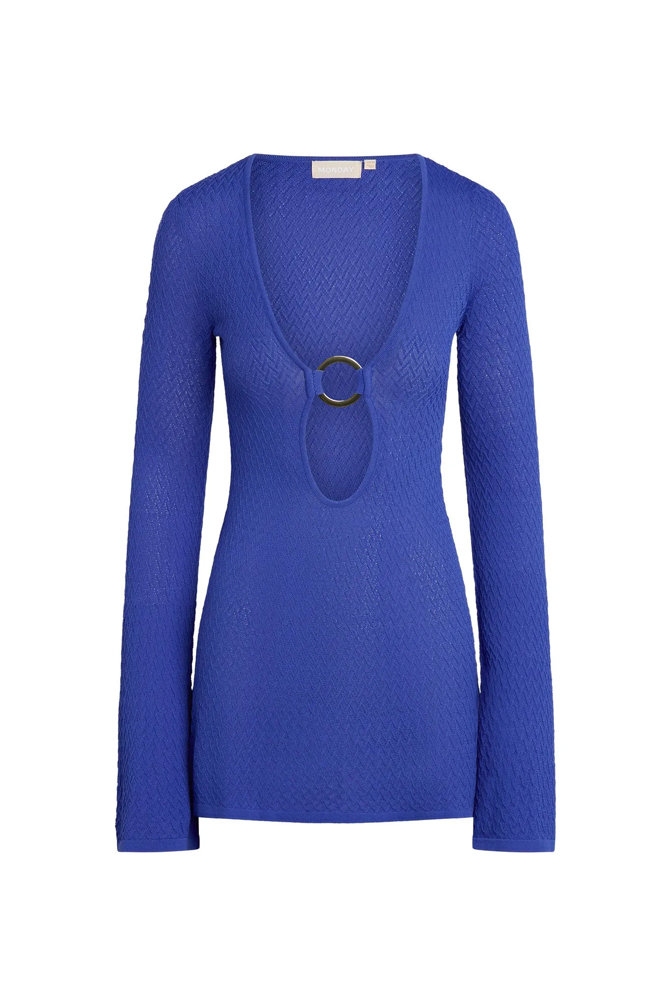 Montego Mini Dress - Cobalt Hatch Jacquard