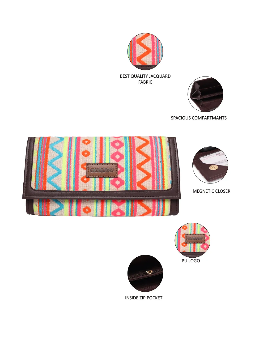 Multi Color Dhurry Wallet/Travel Pouch