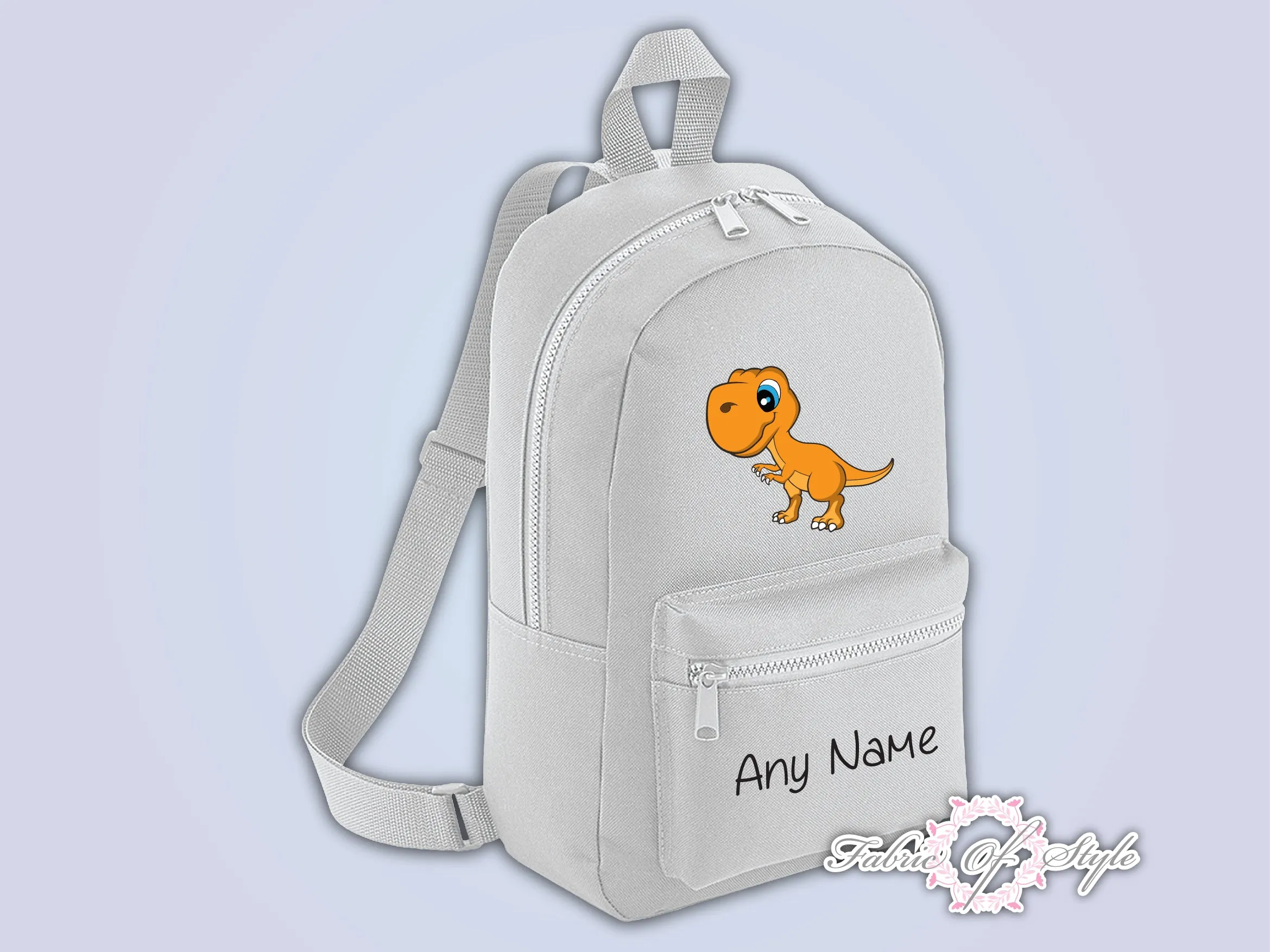 Personalised Kids Backpack - Any Name Dinosaur Boys Girls NURSERY Back To School Bag