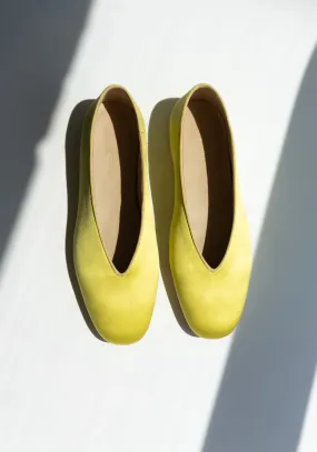 Satin Regency Slipper in Lime