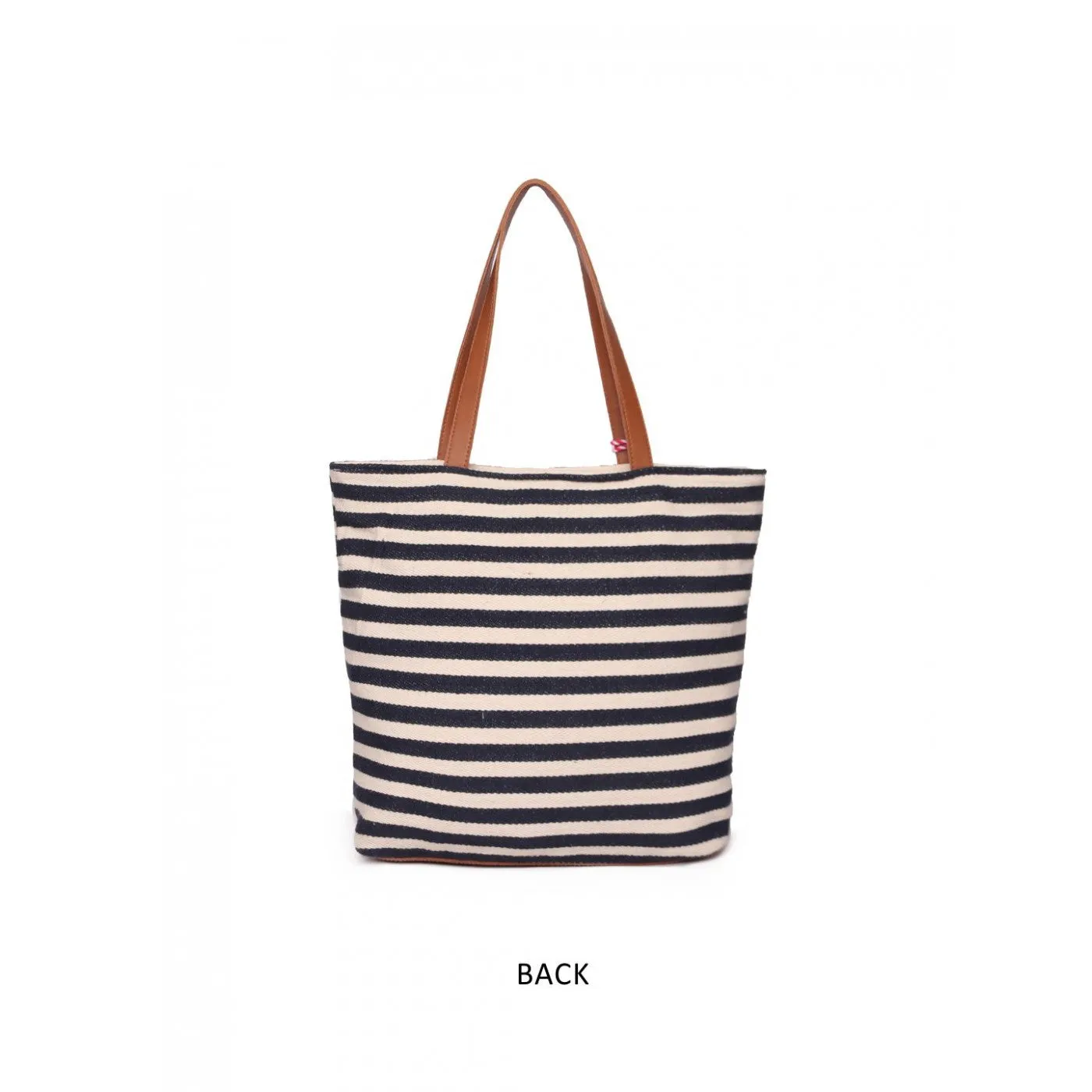 Striped Womens Tote Bag Medium Size With Beautiful Tassel