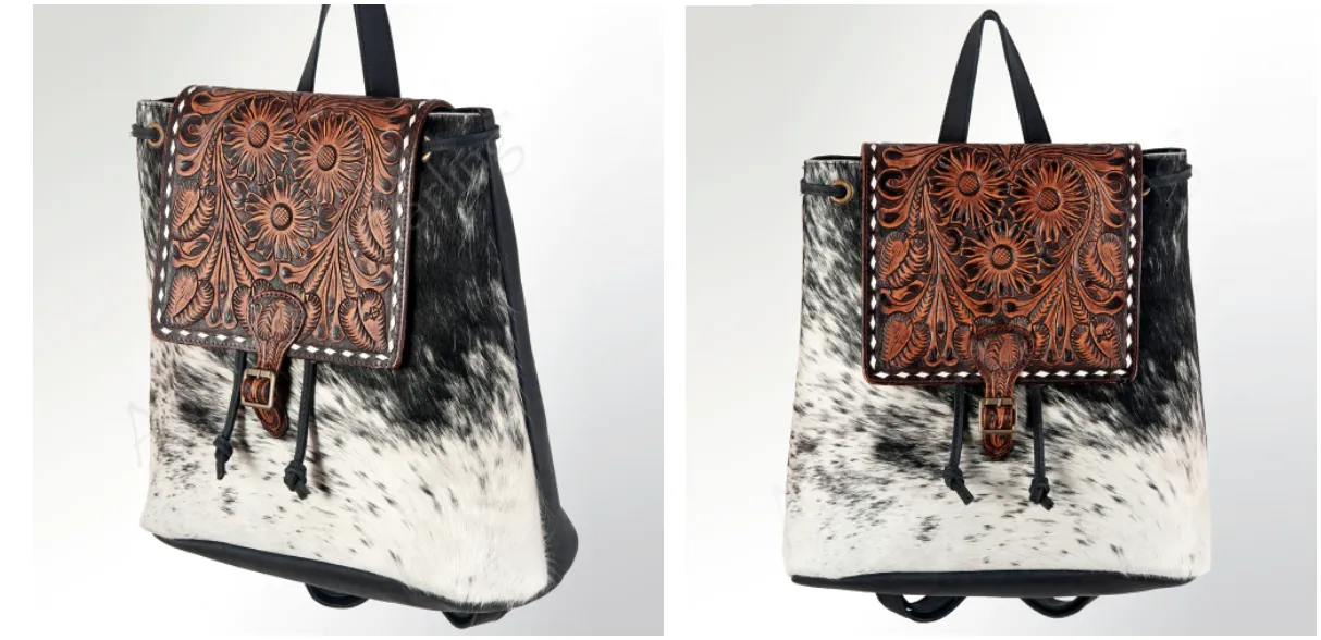 Tooled Cowhide Backpack