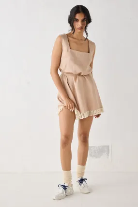 Verve Linen Mini Dress Blush