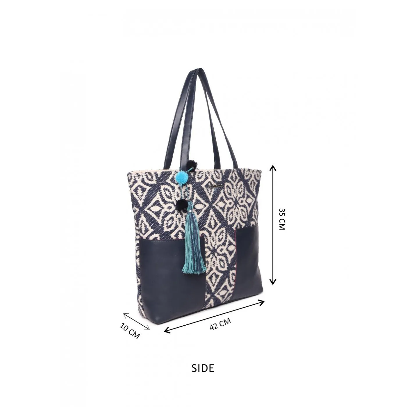 Womens Tote Bag Medium Size With Beautiful Tassel